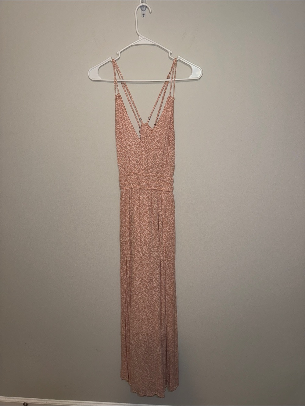 Abercrombie & Fitch Peach Floral Maxi Dress - Med Tall